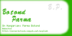 botond parma business card